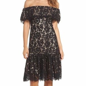 ELIZA J Vintage Leace Off the Shoulder